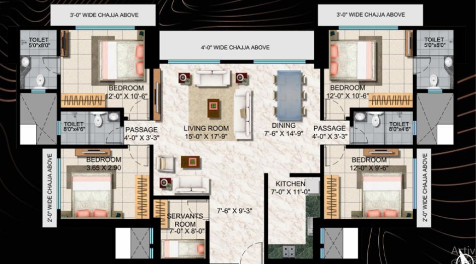 Merx-Icon-Jodi-flat-1320sqft-unit-plan